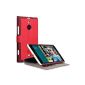 Nokia Lumia 1520 Leather case cover with standing function card slots in red, COVERT Retailverpackung (Wireless Phone Accessory)