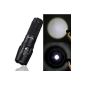 NowAdvisor® 2200lm CREE XM-L T6 LED Flashlight Adjustable Focus Zoom Light Lamp Zoomable Flashlight Torch Light Ultra White (Textiles)