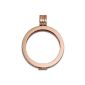 Adamello Coin stainless steel necklace pendant rose gold-plated - Stainless steel pendant - Coinsfassung for women - Stainless Steel Jewelry Stainless Steel ESC001E (jewelry)