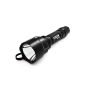 Forrader C8 CREE XM-L2 U3 Super bright 2000 lumens LED flashlight with tail button switch with 5-mode, Black Controlled