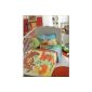 Noble Linon linens for baby and kids 100x140 + 40x60 cm in colorful Dino