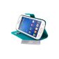 Turquoise Stand Case Cover Luxury Wallet and 4G LTE Samsung Galaxy Core SM-3 and PEN G386F + FREE MOVIE !!  (Electronic devices)