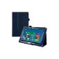 kwmobile® Elegant leather case for Acer Iconia Tab 10 (A3-A20) in dark blue with practical SUPPORT FUNCTIONS (Electronics)