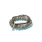 Fossil - JF877890 - Bracelet - Turquoise Synthetic - Smoky Quartz - Elastic (Jewelry)