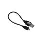 Mumbi Micro USB Data Cable for Samsung HTC LG BlackBerry Motorola Sony Ericsson with charging function - only 12cm long black (Accessories)