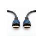 High Speed ​​HDMI Cable with Ethernet jack BlueRigger - Supports 3D and Audio Return [latest] (0.9 m) (Electronics)