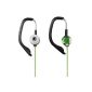 Hama Sport headset Fun +, 3.5mm jack, with Super Bass, remote functions, incl. 3x silicone earpads, green (Electronics)