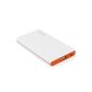 EasyAcc® 5000mAh Ultra Compact Unique Very Portable Charger Power Bank External Battery for Mobile Phone Samsung Sony HTC iPhone Nokia Lumia - White and Orange (Electronics)
