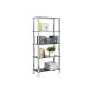 Designer Habitat: Magnificent shelves in black tempered glass with chrome-plated tube