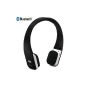 August EP630 Bluetooth On Ear Stereo Headset - Wireless Headset Speakerphone, built-in microphone and battery - Compatible with mobile phones, iPhone, iPad, laptops, tablets, smartphones, etc. (Wireless Phone Accessory)