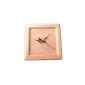 Wall Clock Square to be personalized, pine Untreated