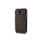 Bouletta FlipCase Antic Coffee Samsung Galaxy S4 i9500 i9505 Real Leather Case Pouch Case Cover Flip Case Handytasche Cover - handmade 100% new Premium Leather (Accessories)