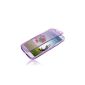 TPU Flip Case translucent purple / purple for Samsung Galaxy S4 MINI / GT-I9195 by AQ Mobile (Electronics)