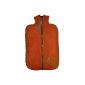 Hugo Frosch organic Wärmflasche Classic Comfort 2.0 Ltr. White Double fleece reference bicolor orange / brown