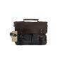 Koolertron - Handbag / Canvas Leather Shoulder Bag Vintage style canvas College College / School / Business / Binder Documents (Divers)