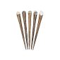 Hairpin of wood with shell, hair accessories, Number: 1 piece (Personal Care)