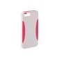 AmazonBasics polycarbonate shell / silicone iPhone 5 / 5s White / Pink (Wireless Phone Accessory)