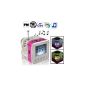 KRS - T28 - Pink - Mini Soundbox Music Sound Cube Cuboid Musical Angel with radio reception MP3 Player Micro SD TF plays and USB stick from one mini Speaker Speaker AUX Auvisi (Electronics)