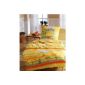 Nightfly linens finest microfibre Tuscany (sunset yellow) 155 x 220 cm and 80 x 80 cm