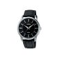 Casio - LTP-1303L-1AVEF - Ladies Watch - Quartz Analog - Black Dial - Black Leather Strap (Watch)