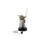 Star Wars - Yoda 21398 JOY TOY plastic figure with lightsaber - when someone approaches the screen, talking Yoda and the sword will light - rechargeable via USB port 14 cm (toys)