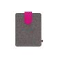 EBOS felt sleeve, pocket, case for the Amazon Kindle Paperwhite / Paperwhite 3G with multicolored magnetic closure gray / pink (electronics)