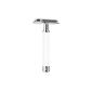 MILL - Classic Safety Razor - closed comb - handle metal chrome / white precious resin (Personal Care)
