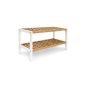 Relax Days 10017706 bamboo shoe rack with 2 shelves, 70 x 25 x 33 cm, brown-white (household goods)