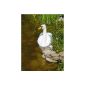 XXL White swan floating beautifully for Garden Decoration & Pond fountain plastic (garden products)