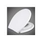 WOLTU WS2584 Premium toilet seat with integrated child seat, soft close, plastic, magnetic connection, antibacterial, White