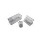 Idena 354018 - Office set, 3 pieces, contains metal / wire mesh, set: 1 Utensilienbox, 1 quiver, 1 Letter Rack, Silver (Office supplies & stationery)