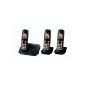 Panasonic KX-TG6623FRB Trio DECT Cordless Phone with Answering Black (Electronics)