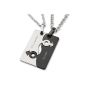 Jewelry pure stainless steel Partner-necklace set Adam & Eve engraved (jewelry)