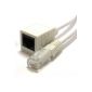 Network CAT6 UTP RJ45 Ethernet extension cable extension cord Male Female White 1m (Personal Computers)
