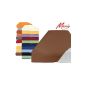 Elastane jersey fitted sheet - Marie - 97% cotton and 3% spandex - with a ridge height of approximately 35-40 cm - available in 30 selected colors and 4 different sizes, 180-200 x 200-220 cm, brown