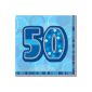 Glitz Blue 50 Years - Meal Towels - Pack of 16 - 33cm - 3 thicknesses (Kitchen)