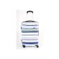 Trolley suitcase baggage suitcase Pianeta hard shell polycarbonate / ABS striped colorful