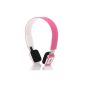 deleyCON Bluetooth Headset Earphone Sports - [Pink / Pink] - Stereo - adjustable size - and much more for cell phone, PC, tablet, iPad, iPhone, Smartphone, Apple Mac Book.  (Electronics)