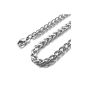 Large MunkiMix 4.0mm Wheat Chain Necklace Stainless Steel Silver Link 29 Inch Man (Jewelry)
