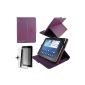 Purple PU Leather Case Cover for Smartbook Surfer 7 