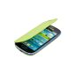 kwmobile® practical and chic flap protective case for Samsung Galaxy S3 i8190 Mini in Green (Wireless Phone Accessory)