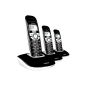 Logicom SOLY 355T SOFT Phone DECT cordless speakerphone Answering + 2 additional handsets Black (Electronics)