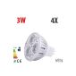 【】 Himanjie 4x 3W bulbs 3x1W LEDs Socket MR16 Spot LED 12V AC / DC lamp 210 ~ 240Lm warm white hot light not dimmable spotlight LED spotlight bulbs MR16 energy saving lamp