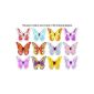 Edible Butterflies: 12 mixed colors & designs / Edible wafer Butterflies: 12 Fabulous Mixed Design Edible Butterflies (Food & Beverage)