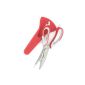 Kitchen scissors multifunctional and multi-purpose magnetic sheath + - Red- decapsuleur / nutcracker / peeler / screwdriver (Kitchen)
