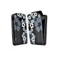 Master Accessory Leather Case for Samsung Galaxy Ace 2 i8160 Black Flower Design (Accessory)