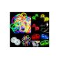 100 glow sticks, glow sticks, light sticks + 5 + 5 light luminous glasses hairband + 100Konnektoren + circle connector (Toys)