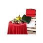 Samtdekostoff Advent Christmas New Year - decorative tablecloth - 140x200 cm - Red
