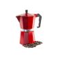 Andrew James - At Coffee Expresso Italian Style From 6 Cups - In Red - Italian Coffee Espresso - Gasket Ring Additional Included (Kitchen)