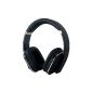 August EP650 Bluetooth NFC headphones - Wireless Stereo Headset Speakerphone, built-in microphone, 3.5mm audio input and battery - with leather ear pads - Compatible with mobile phones, iPhone, iPad, laptops, tablets, smartphones, etc. (Black) (Electronics)